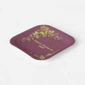 金ゴールドエレガント感謝祭 ペーパープレート (傾斜あり)