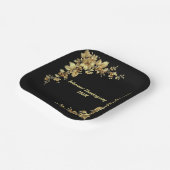 金ゴールドエレガント感謝祭 ペーパープレート (傾斜あり)