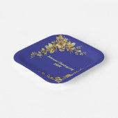 金ゴールドエレガント感謝祭 ペーパープレート (傾斜あり)