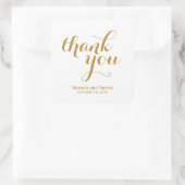 金ゴールドエレガント感謝 スクエアシール (バッグ)