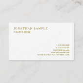 金ゴールドエレガント文字プレミアムシック紙ラグジュアリ 名刺 (裏面)