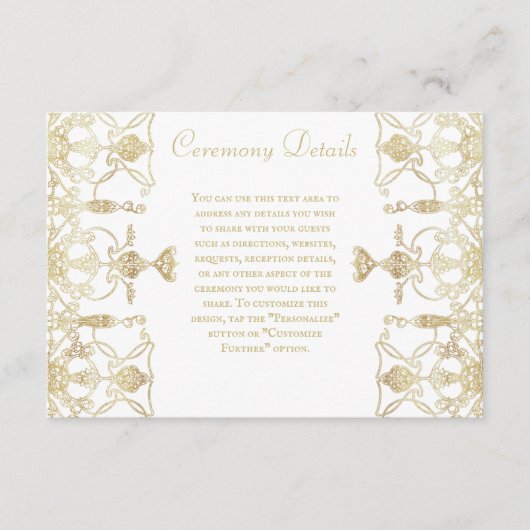 金ゴールドエレガント星形五角形の処理 エンクロージャーカード (正面)