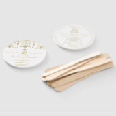 金ゴールドエレガント星形五角形の処理 ハンドファン (組立なし)