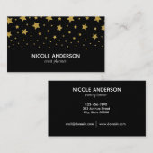 金ゴールドエレガント星 名刺 (正面/裏面)