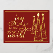 金ゴールドエレガント暗赤色の喜び世界企業 箔シーズンカード (正面)