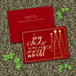 金ゴールドエレガント暗赤色の喜び世界企業 箔シーズンカード