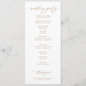 金ゴールドエレガント書結婚道式計画 プログラム (裏面)