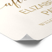 金ゴールドエレガント書道アイボリーが楽しく終わった後 ポスター (角)