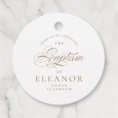 金ゴールドエレガント書道バプテスマ フェイバータグ (正面)