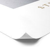 金ゴールドエレガント書道写真結婚の歓迎 ポスター (角)