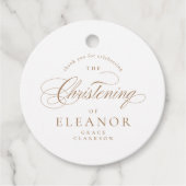 金ゴールドエレガント書道《キリスト教》洗礼式や命名式ありがとう フェイバータグ (正面)