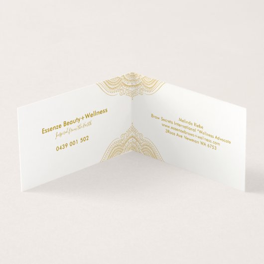 金ゴールドエレガント曼荼羅 名刺 (内部)