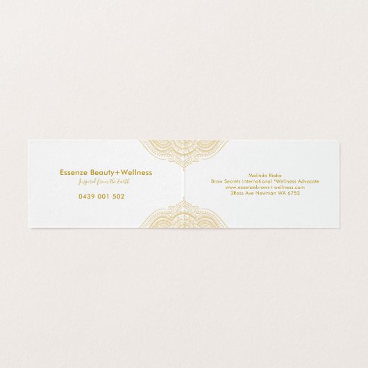 金ゴールドエレガント曼荼羅 名刺 (内部フラット)