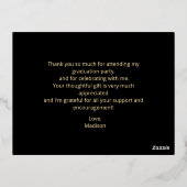 金ゴールドエレガント枠卒業箔カード 箔シーズンポストカード (裏面)