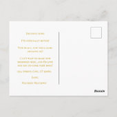 金ゴールドエレガント植物単図 ポストカード (裏面)