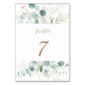 金ゴールドエレガント植物学結婚院 テーブルナンバー (裏面)