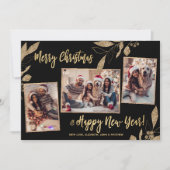 金ゴールドエレガント植物学3フォトコラージクリスマス (正面)