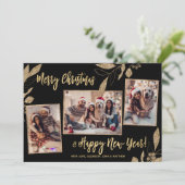 金ゴールドエレガント植物学3フォトコラージクリスマス (スタンド正面)