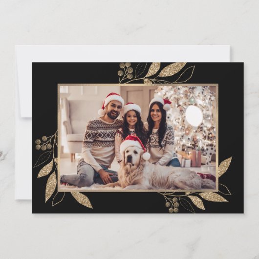 金ゴールドエレガント植物学3フォトコラージクリスマス (裏面)