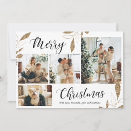 金ゴールドエレガント植物学4フォトコラージクリスマス
