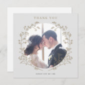 金ゴールドエレガント植物性リース写真ありがとう (正面/裏面)