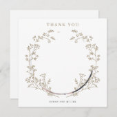 金ゴールドエレガント植物性リース写真ありがとう (正面/裏面)