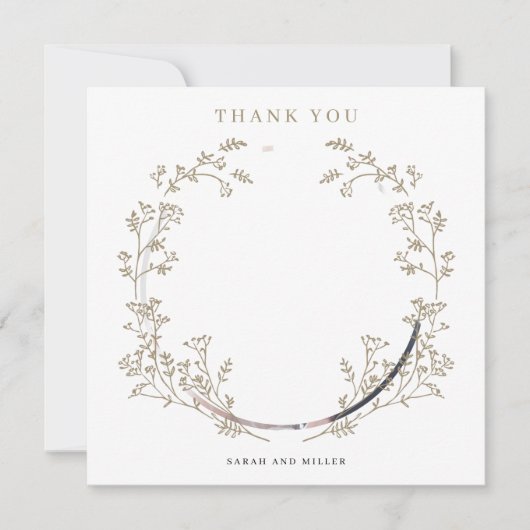 金ゴールドエレガント植物性リース写真ありがとう (正面)