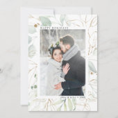 金ゴールドエレガント植物緑化写真 シーズンカード (正面)