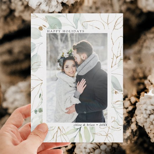 金ゴールドエレガント植物緑化写真 シーズンカード