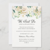 金ゴールドエレガント水彩フローラ発願 招待状 (正面)