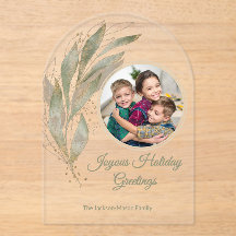 金ゴールドエレガント水彩植物写真ホリデー