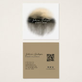 金ゴールドエレガント水色抽象芸術プロファイルカード (正面&裏面)