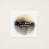 金ゴールドエレガント水色抽象芸術プロファイルカード (正面)