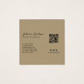 金ゴールドエレガント水色抽象芸術プロファイルカード (裏面)