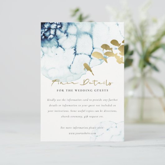 金ゴールドエレガント海軍の水中魚の結婚詳細 エンクロージャーカード (スタンド正面)