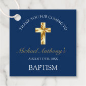 金ゴールドエレガント海軍ベビーバプテスマ フェイバータグ (正面)