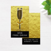 金ゴールドエレガント無料ドリンクチケットトークン (デスク)