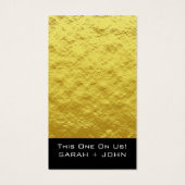 金ゴールドエレガント無料ドリンクチケットトークン (裏面)