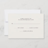 金ゴールドエレガント牡丹QRコードウェディングRSVPカード 出欠カード (裏面)