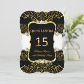 金ゴールドエレガント白黒グラマーキンセアニェラ 招待状 (スタンド正面)