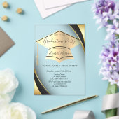 金ゴールドエレガント目盛キャップ枠黒目盛 アクリル招待状 (インサイチュ (ウェディング))