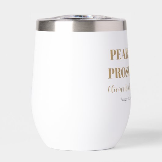 金ゴールドエレガント真珠とプロセッコブライダルシャワー (正面)