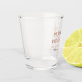 金ゴールドエレガント真珠とプロセッコブライダルシャワー ショットグラス (左)