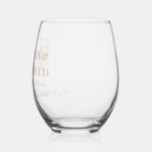 金ゴールドエレガント真珠とプロセッコブライダルシャワー ステムなしワイングラス (左)