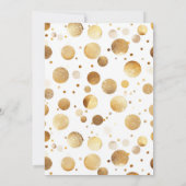 金ゴールドエレガント真珠とプロセッコブライダルシャワー 招待状 (裏面)