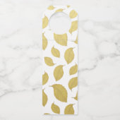 金ゴールドエレガント紅葉 – ハッピーサンクスギビング ボトルネックタグ (裏面)