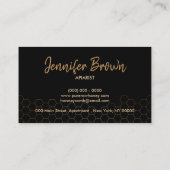 金ゴールドエレガント純生蜂蜜蜂ハニカム 名刺 (裏面)