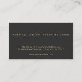 金ゴールドエレガント紙イベントプランナー用ランタン 名刺 (裏面)