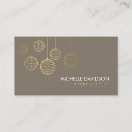 金ゴールドエレガント紙ランタンIIイベントプランナー 名刺