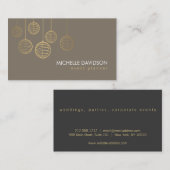 金ゴールドエレガント紙ランタンIIイベントプランナー 名刺 (正面/裏面)